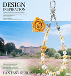 memumi Universal Phone Wrist Strap, Hand wristlet Strap for Women Anti-Theft Secure Lanyard for Smartphones Dried Flowers