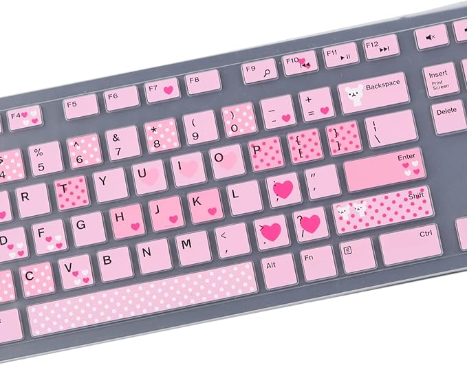 Keyboard Cover Skin for Dell KM636 KB216 KB216t KB216d KB216p Wired & Wireless Keyboard, Dell Optiplex 5250 3050 3240 5460 7450 7050, Dell Inspiron Desktop 24" 27" 5400 5490 7700 7790 3475 3670 3477