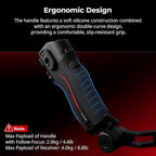 SMALLRIG Handle with Follow Focus for DJI RS 2 / RS 3 Pro/RS 4 / RS 4 Pro Gimbal Stabilizer, Handle with 1/4"-20 locating Holes and a Cold Shoe Mount, Max Load 4.4lb