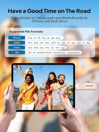 512GB Flash Drive Intended for iPhone, Memory Stick Storage Files Photos Videos Backup, Compatible with iPhone iPad Android PC, Plug and Play, No Application Required (Rose Gold)