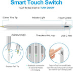 Stylus Pen for iPad 2018-2025 with Palm Rejection, Apple Pencil for Pad11th/10th/9th/8th/7th/6th Gen, iPad Pro 11/12.9 inch, New iPad Air 2025 11&13-inch(M3/2) /5th/4th/3th Gen, iPad mini 6th/5th