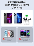 Compatible for iPhone 13/13 Pro/16e/iPhone 14 Privacy Screen Protector Tempered Glass 6.1 Inch, Pink Gradient Anti Spy Anti Blue Light HD Easy Installation