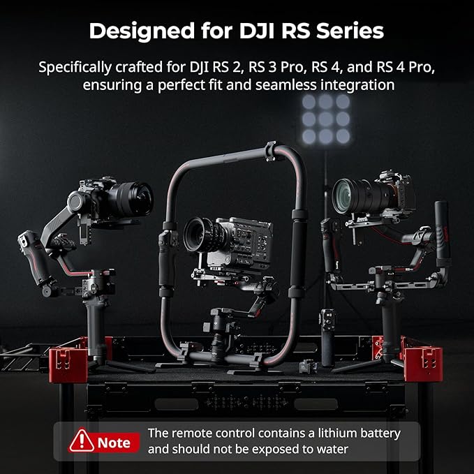 SMALLRIG Handle with Follow Focus for DJI RS 2 / RS 3 Pro/RS 4 / RS 4 Pro Gimbal Stabilizer, Handle with 1/4"-20 locating Holes and a Cold Shoe Mount, Max Load 4.4lb