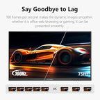 INNOCN 27" 2K 1440P QHD Monitor 100Hz IPS PC Computer Monitor for Mac Laptop, 65W USB C, HDMI, DP, Built-in Speaker, Eyes Care, Height/Pivot Adjustable, VESA Mountable - Black, 27D1Q