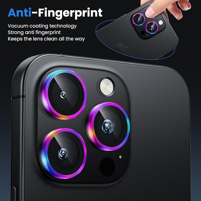 WSKEN for iPhone 16 Pro/iPhone 16 Pro Max Camera Lens Protector - [Original Shooting Model] Shatterproof Ultra HD Tempered Metal Glass Camera Screen Protector Cover Film Accessories