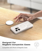 Magnetic Phone Grip, Removable Loop Grip with Soft Finger Strap, Silicone Phone Ring Holder for Back of Phone for iPhone 16/15/14/13/12 Pro Max/Plus, Brown