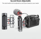 SMALLRIG Mini Side Handle Handgrip with Dual 1/4"-20 Screw Mount for Mirrorless Digital Camera DSLR Camera Small Camera Cage Built-in Wrench, Up and Down Adjustable - 2916