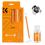 K&F Concept 16mm APS-C Sensor Cleaning Kit, Mirrorless Digital Camera Lens Cleaner Kit - 20ml Sensor Cleaner & 10 X Double-Tipped Sensor Cleaning Swabs for APS-C Type CMOS & CCD Sensors