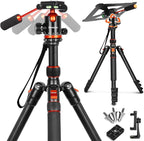 Camera Tripods & Projector Stand, 2 in1 Tripod for Camera with Removable Metal Tray, Heavy Duty Tripod for DSLR. Projector. Sheet Music and Tablet, Extra Metal Spikes and Carry Bag