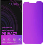 Compatible for iPhone 12 Pro Max Privacy Screen Protector 6.7 Inch, Purple Gradient Colorful Anti Spy Anti Blue Light HD Screen Protector Tempered Glass Easy Installation
