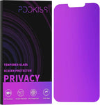 Compatible for iPhone 12/iPhone 12 Pro Privacy Screen Protector 6.1 Inch, Purple Gradient Colorful Anti Spy Anti Blue Light HD Screen Protector Tempered Glass Easy Installation