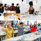 Vuzvuv 34pcs Mesh Zipper Pouch Set ，8 Sizes Plastic Document Pouch with Label Stickers,8 Colors Waterproof Document Mesh Bags for File, Makeup, Board Game School Office Home Travel Storage