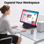 23.8'' Portable Monitor,FHD 1080P 100Hz IPS Laptop Screen Extender,USB-C HDMI Large Office Gaming Second Monitor Extender with Detachable Stand for Mac Windows PS5 Xbox Switch(Built-in Speakers)