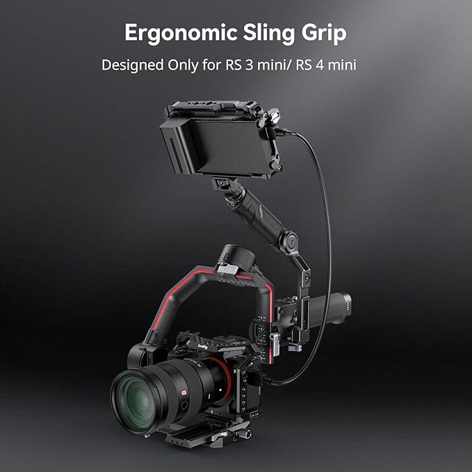 SmallRig Plastic Lightweight Adjustable Handle Sling Handgrip Only for DJI RS 4 Mini/RS 3 Mini Gimbal Handheld Stabilizer, with NATO Clamp and Cold Shoe Mount