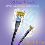 Cat6a Patch Cables 0.5ft (24 Pack) Slim, Cat6 Ethernet Patch Cable Pure Copper, Flexible Cat 6 Patch Cable 550MHZ 10G, Space-Saving Cat 6A Network Cables for Patch Panel, Black