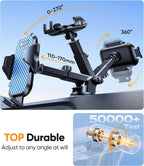 VICSEED Blue Phone Holders for Your Car [Upgraded True Military-Grade Strongest Suction] Cell Phone Mount for Car Dashboard Windshield Vent Truck Boat Stand Adjustable for iPhone Android Smartphones