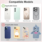 1 Pack Silicone Suction Cup Phone Case Mount Double Sided, Phone Accessories Hands-Free Strong Grip Holder for Selfies and Videos, Silicon Phone Stand Sticky for iPhone and Android Green