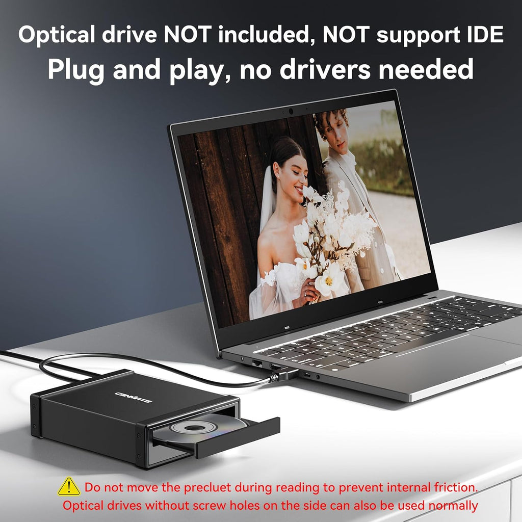 5.25" Blu-Ray/CD/DVD SATA Drive enclosure with USB A/C 3.0, 5.25 drive enclosure, Optical Drive Enclosure, Aluminum Alloy, Hot swappable(Optical Drive not included)