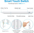 Stylus Pen for iPad 2018-2025 with Palm Rejection, Apple Pencil for Pad11th/10th/9th/8th/7th/6th Gen, iPad Pro 11/12.9 inch, New iPad Air 2025 11&13-inch(M3/2) /5th/4th/3th Gen, iPad mini 6th/5th