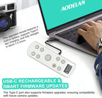 Remote Control for Sony Camera,USB-C Rechargeable Wireless Shutter Release with OLED Screen for ZV-1, ZV-E10,ZV-1F, A6100, A6400, A6700,A7IV,RX100 VII,A9,A9 II,Replace RMT-P1BT (White)