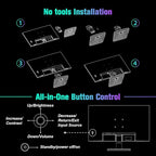 SANSUI Monitor 27 Inch 100Hz USB Type-C Computer Monitor, FHD 1920X1080P,Frameless Eye Care PC Office Monitor with HDMI, Adaptive Sync, HDR, VESA(100x100mm)（ES-27F2C HDMI Cable Included）