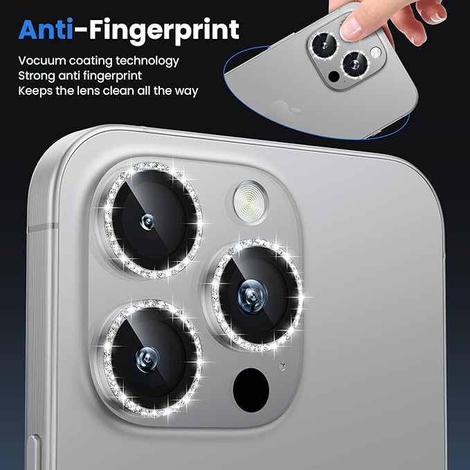 WSKEN for iPhone 16 Pro/iPhone 16 Pro Max Camera Lens Protector - [Original Shooting Model] Shatterproof Ultra HD Tempered Metal Glass Camera Screen Protector Cover Film Accessories