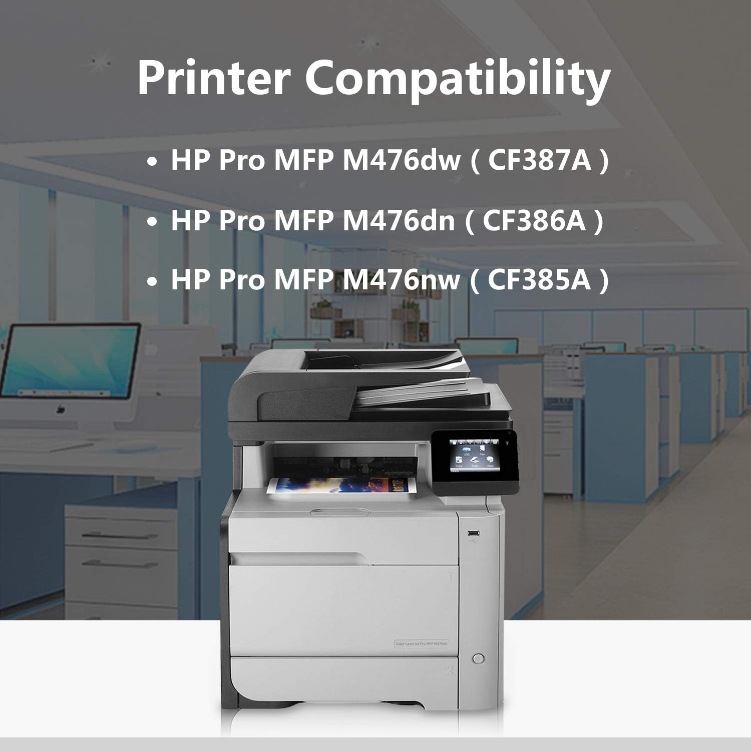4 Pack (BK/C/M/Y) 312A | CF380A CF381A CF382A CF383A Remanufactured Toner Cartridge Replacement for HP Color Laserjet Pro M476dw(CF387A) M476dn(CF386A) M476nw(CF385A) Printer,Sold by TopInk