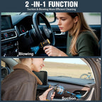 GOOLOO F1 Electric Air Duster with Mini Vacuum, 3 Gear Adjustable 160000 RPM Compressed Air Duster, Mini Blower for Keyboard PC Car, Cordless Rechargeable Air Blower,Yellow