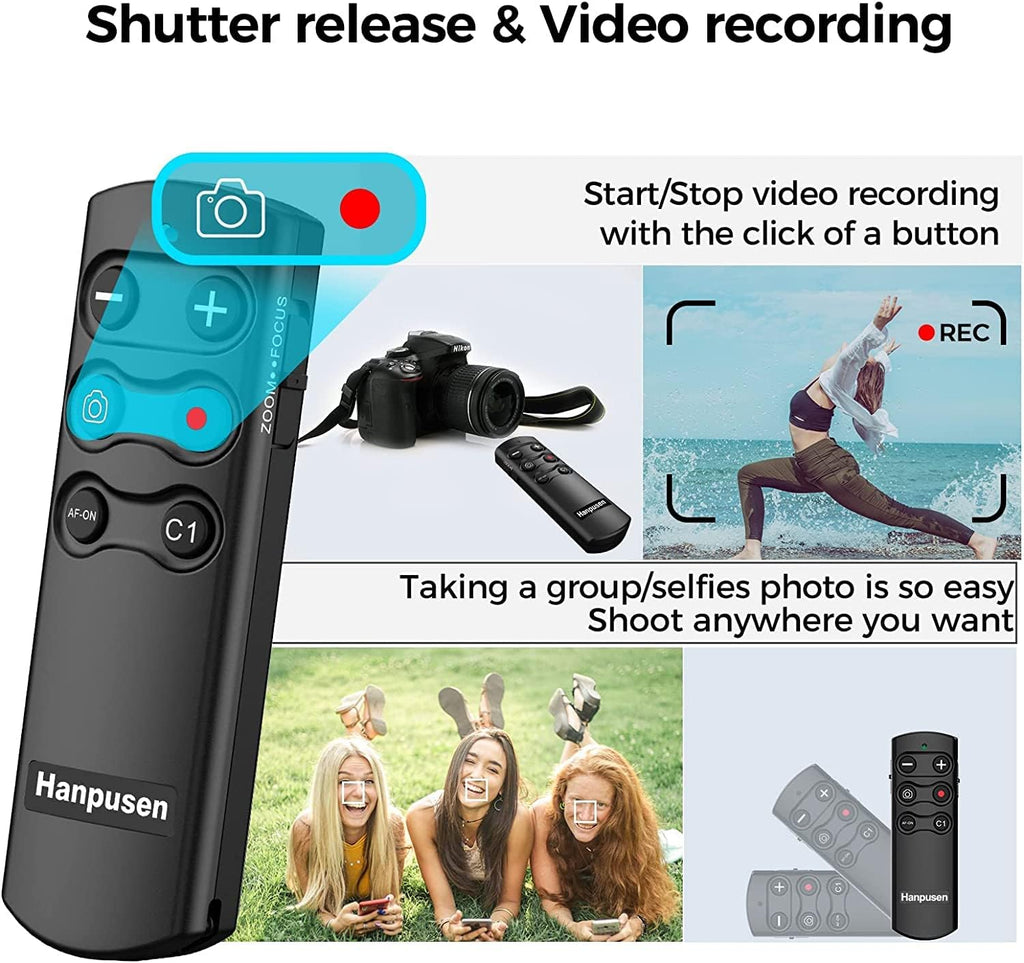Wireless Shutter Release Camera Remote Control for Sony A7C,A7III,ZV-1,ZV-E10,ZV-1F,A6100,A6400,A6700,A7IV,RX100 VII,A9,A9 II,DSC-RX0 II,DSC-RX100 VII; Replace RMT-P1BT