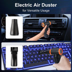 Compressed Air Duster, 300,000RPM Powerful Electric Air Duster, No Canned Air Duster-Replace Compressed Air, 3 Gear Adjustable High-Speed Air Blower for Office, Home,Car, Computer, Keyboard
