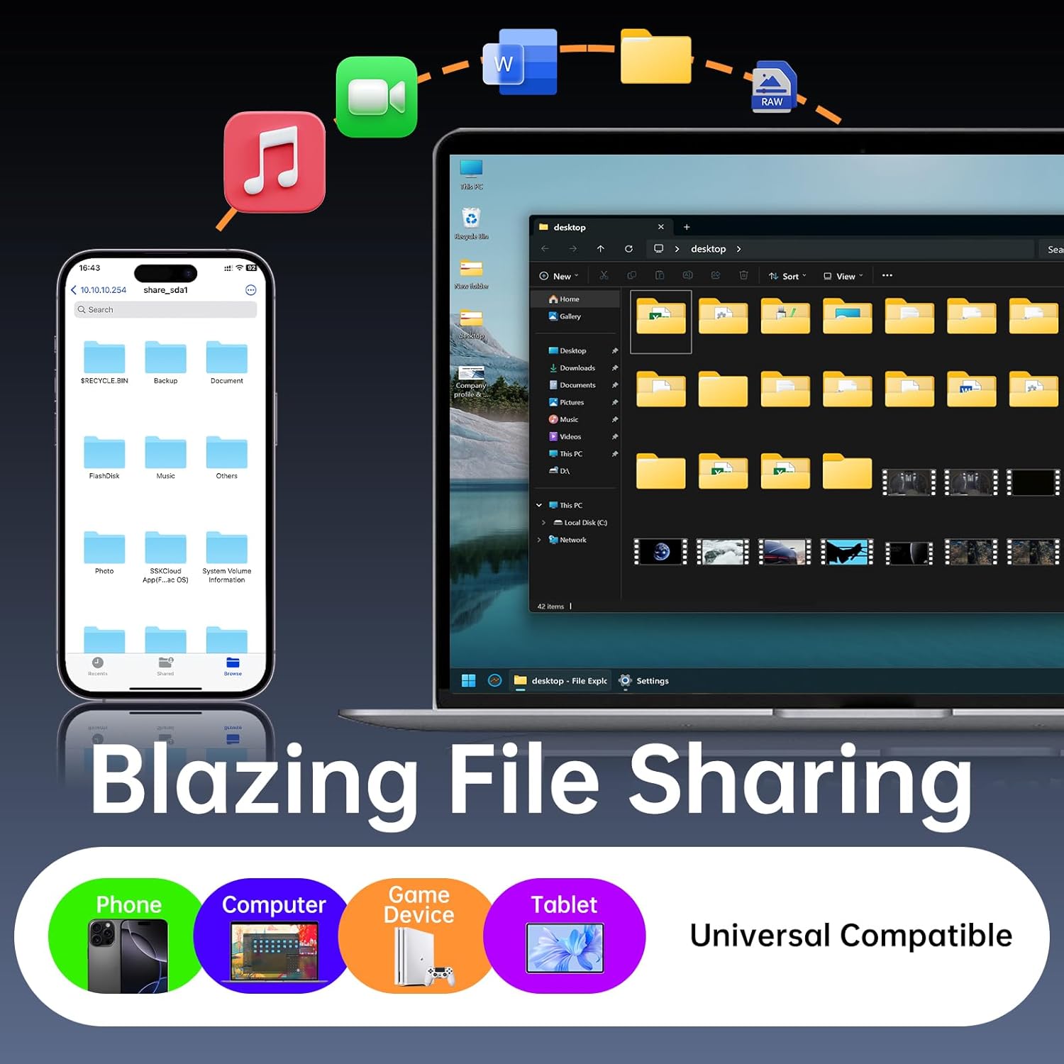 SSK 4TB SSD External Hard Drive, Portable SSD Drive up to 2000 MB/s, USB 3.2 Gen2X2 External Solid State Drives for iPhone 15/16 PRO、Mac、Phone OTG、Laptops with LED Indicator