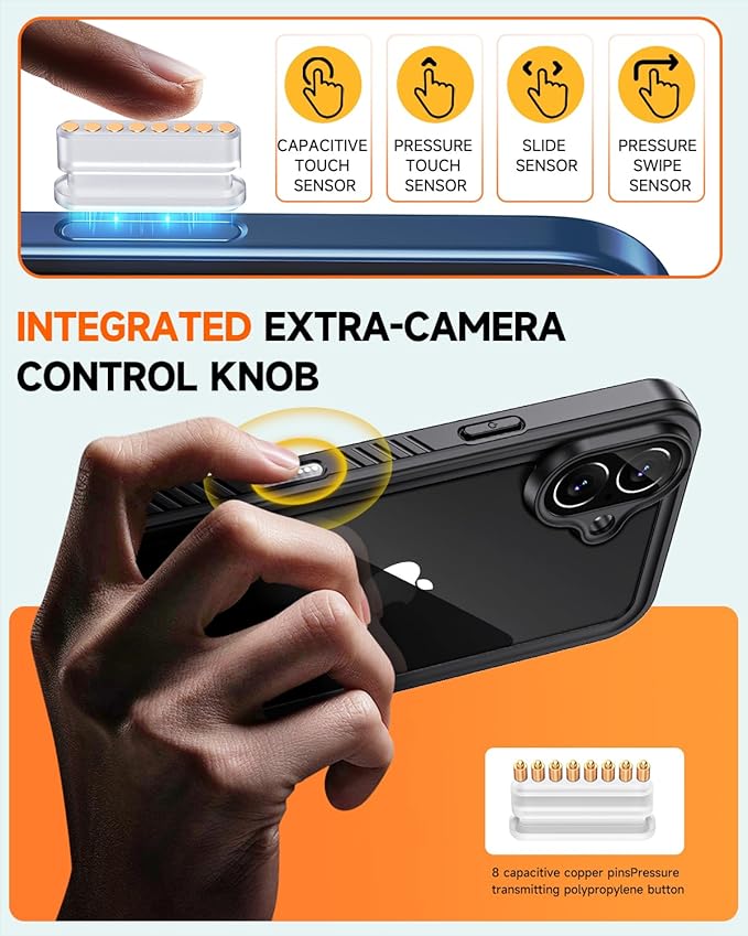 Lanhiem for iPhone 16 Privacy Case, Waterproof Dustproof Shockproof Cases for iPhone 16 with Privacy Screen Protector, Full Body Heavy Duty Protective Cover for iPhone 16-6.1 inch (Black)