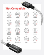 2 Pack 27W USB C to Lightning Cable Adapter, PD Fast Charging & Data Transfer, Type C Female to Lightning Male Charger Converter Cord for iPhone 14/13/12/11,iPad, Airpods,Not for Audio/Headphone/OTG