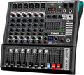 Audio Mixer, TKLBLS Professional 8 Channel DJ Mixer Board with 99-Bit DSP, Sound Board Mixing Console 7-Band EQ Output, USB Audio Interface, Bluetooth 48V Phantom Power For Karaoke Studio Streaming