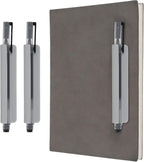 PATIKIL 2 Pcs Adhesive Pencil Holders, 105mm Long Universal Pencil Clip Silicone Pen Holder Office Pen Organizer for Desk Wall Clipboard Notebook Tablet Case Stylus, Grey