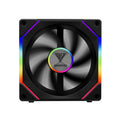 GAMDIAS 120mm ARGB PWM Case Fan, 2 Blades in 1 Fan Pack (Standard & Reverse Blades), Sync with RGB Motherboards, Easy Installation & Cable Management w/Cabless Daisy Chain Design