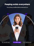 Compatible for iPhone 16 Plus/iPhone 15 Plus Privacy Screen Protector Tempered Glass 6.7 Inch, Pink Gradient Anti Spy Anti Blue Light HD Easy Installation