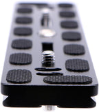 PU-200 200mm Universal Lengthened Quick Release Plate Slide Rail with D-Ring Screw for Tripod Ball Head DSLR Camera, Arca-Swiss Compatible