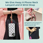 Clip and Go Strap for Phone with Wallet - Adjustable and Detachable Phone Lanyard Crossbody, Wrist Wallet for Home Travel