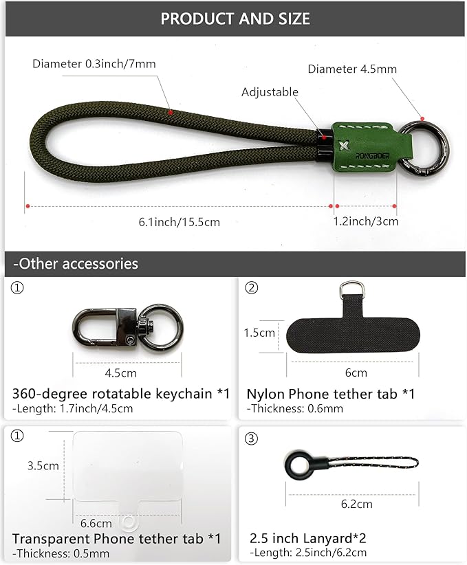 Handmade Cowhide Leather Phone Wrist Strap,Universal Adjustable Key Lanyard,Stylish Wristlet Keychains for Women&Men