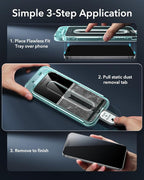 ESR 3 Pack for iPhone 15 Pro Privacy Screen Protector, Anti-spy Tempered-Glass Privacy Screen Protector with Flawless Fit Tray, Micro-curved Edges, Case Friendly