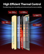 ORICO X7000 1TB NVMe SSD for Gaming, 7100MB/s Read Speed, 17μs Response Time, PCIe Gen 4 Internal Drive, PS5 & PC Compatibility, Comes with Heatsink for Enhanced Cooling and Multitasking