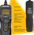 Camera Wired Timer Shutter Release, Camera Intervalometer Shutter Release Cords Compatible with Nikon D5, D6, D800, D850, D810; Replaces Nikon MC-30