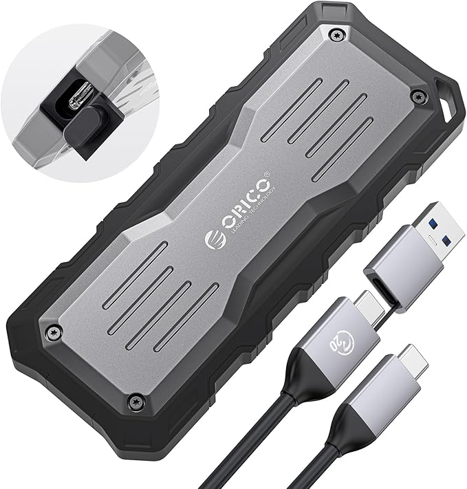 ORICO 512GB External SSD Up to 2000MB/s, Interface Extra Protection, Waterproof and Dust-Proof, Rugged and Reliable Outdoor Portable Solid State Drives for Action Camera, Smartphone, Laptop - O20