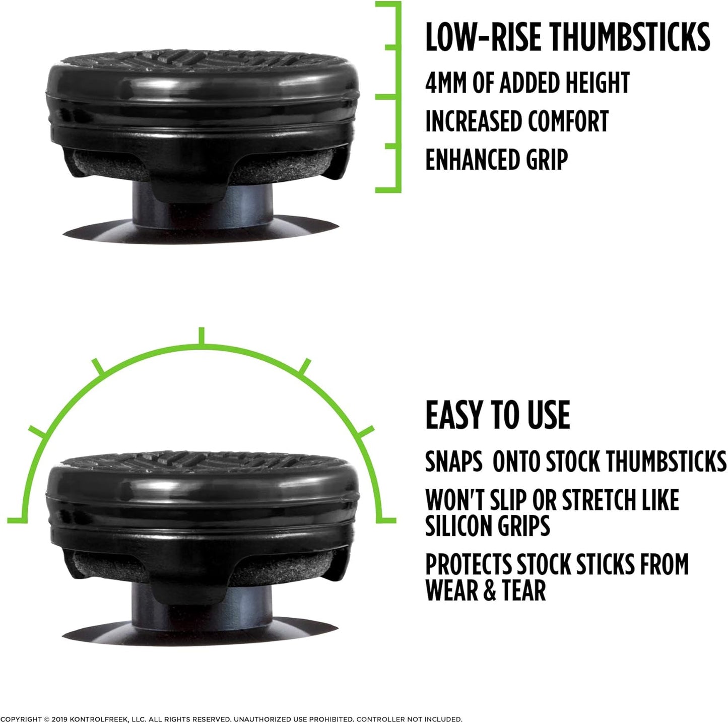 KontrolFreek Omni for Playstation 4 (PS4) and Playstation 5 (PS5) | 2 Performance Thumbsticks | 2 Low-Rise Concave | Black