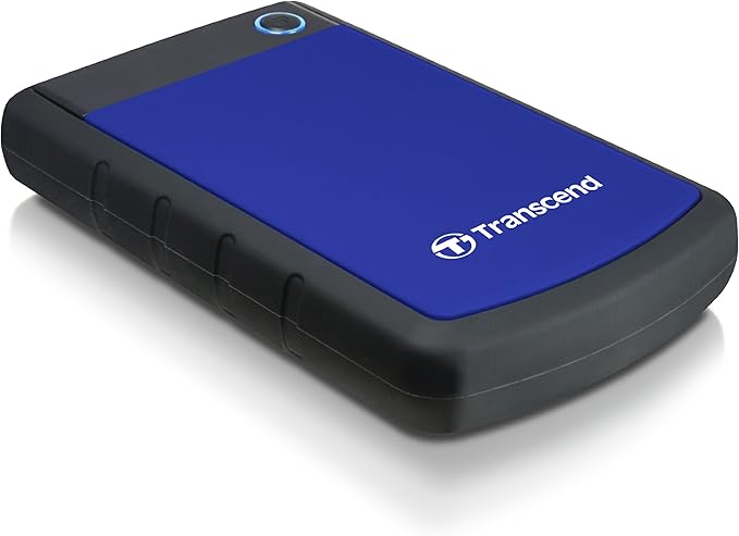 Transcend 4TB External Hard Drive, for PS4/PC/Mac/Desktop/Laptop/Xbox One/Xbox 360, USB3.1Gen1 (5Gbps) Type-A Portable HDD, One Touch Auto-Backup, Shock Resistant, Three-Stage Shock Protection System