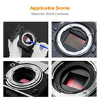 K&F Concept 10 Pack APS-C-Frame Sensors Cleaning Swabs, DSLR SLR Digital Camera Dry CCD CMOS Clean Swabs Compatible with Nikon Sony Canon DSLR Camera Sensor