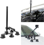 Taisioner Suction Car Mount for Camera Insta360 X5/X4/X3/X2/GO 3/ONE/RS Compatible with Gopro Max 360 Outside Car Mount with 67” Invisible Selfie Stick 5 in 1 Suction Camera kit for Action Camera