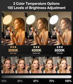 MoKo Desk Ring Light with Stand and Phone Holder, 10" Full-Screen LED Ring Light for Desk, Dimmable Zoom Lighting for Computer, Desk Light for Video Calls,Video Recording,Live Streaming,TikTok,Makeup