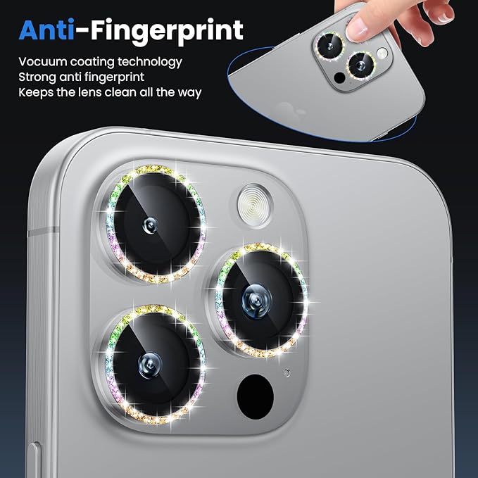 WSKEN for iPhone 16 Pro/iPhone 16 Pro Max Camera Lens Protector - [Original Shooting Model] Shatterproof Ultra HD Tempered Metal Glass Camera Screen Protector Cover Film Accessories